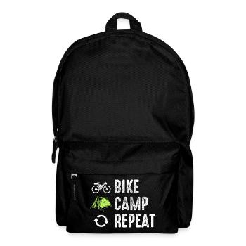 Bikepacking Radfahrer Gravel Bike Fahrrad Lustig - Rucksack - Schwarz - Vorne
