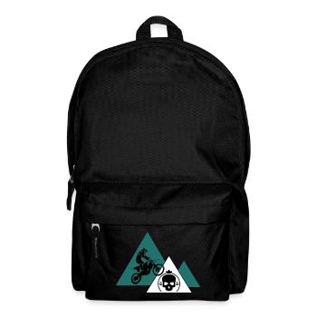 motocross dirtbike stunt motorcycle motorsport - Backpack - black - Front