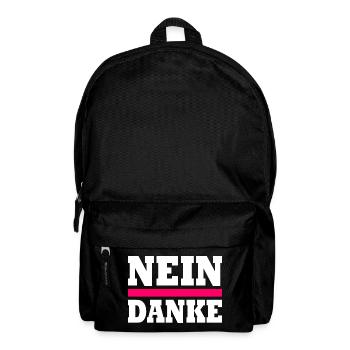 Nein danke - Rucksack - Schwarz - Vorne