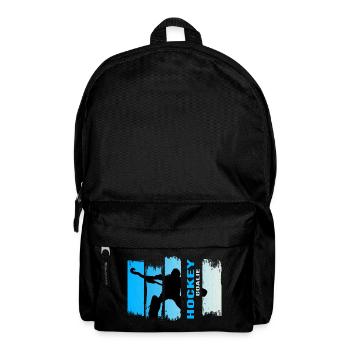 hockey I goalie blue grunge feldhockey - Rucksack - Schwarz - Vorne