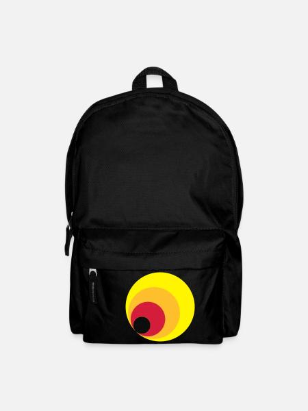 Retro Kreise - Rucksack - Schwarz