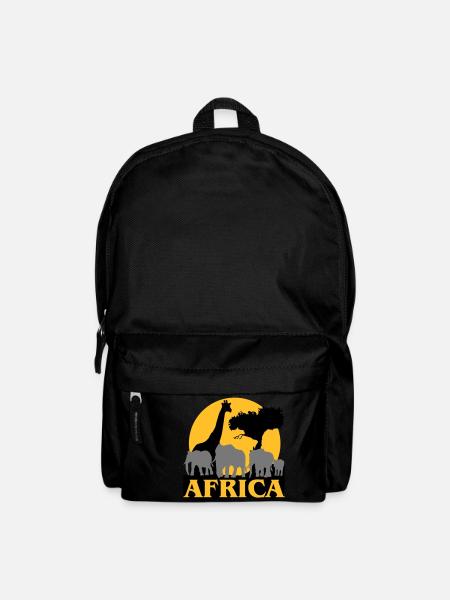 Africa - Sunset in the savanna - Backpack - black