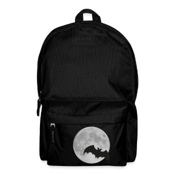 Moon bat full moon Halloween night flying fox - Backpack - black - Front
