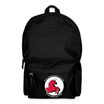 Antifaschistische Einhorn-Aktion - Rucksack - Schwarz - Vorne