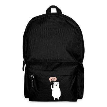 Niedlicher Eisbär, Cute Polarbear Winter Design - Rucksack - Schwarz - Vorne