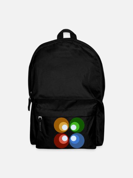 Retrokreise bunt - Rucksack - Schwarz
