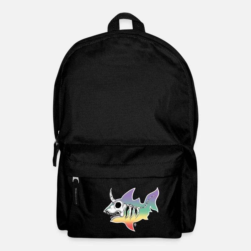 Squelette de requin de licorne - Sac à dos - noir