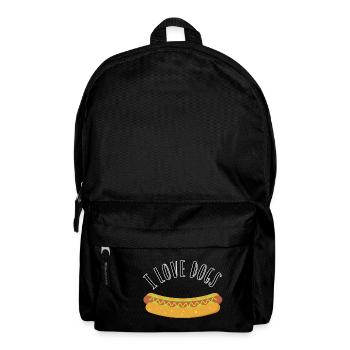 I love dogs. Hot Dogs ^^ - Backpack - black - Front
