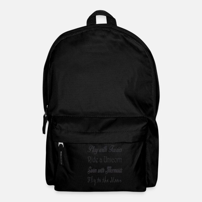 Play with Fairies - Schultertasche aus Recycling M - Rucksack - Schwarz