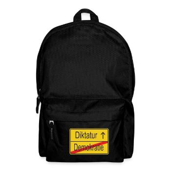 verlassen Demokratie betreten Diktatur - Rucksack - Schwarz - Vorne