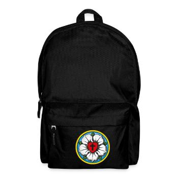 Luther. Rose. Blume. Reformationstag. 500. 1517 - Rucksack - Schwarz - Vorne