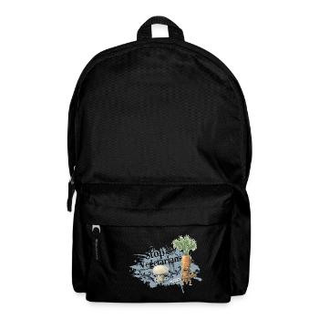 légumes motif chemise végétariens arrêtent bleu gris - Sac à dos - noir - Devant