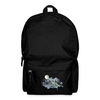 shirt motif frog moon positive think big blue-gray - Backpack - black - Front