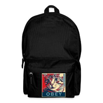 Obey the Cat! - Backpack - black - Front