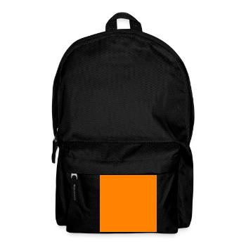 Quadrat orange - Rucksack - Schwarz - Vorne
