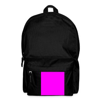 Quadrat pink - Rucksack - Schwarz - Vorne