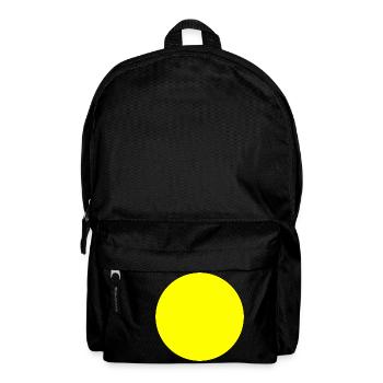 Kreis gelb - Rucksack - Schwarz - Vorne