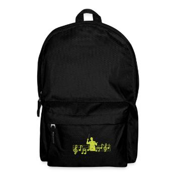 rythme cardiaque du conducteur note musicien cadeau - Sac à dos - noir - Devant