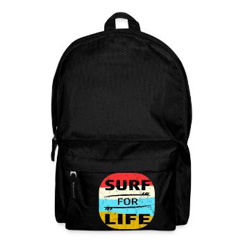 Surfer surfing surf sea lake waves holiday gift - Backpack - black - Front