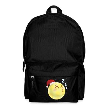 lune de sommeil - illustration drôle pour les enfants - Sac à dos - noir - Devant