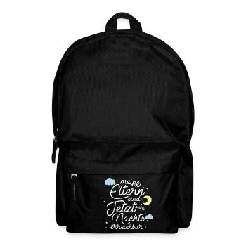 Nachtaktiv baby kleinkind schlaflos Eltern witzig - Rucksack - Schwarz - Vorne