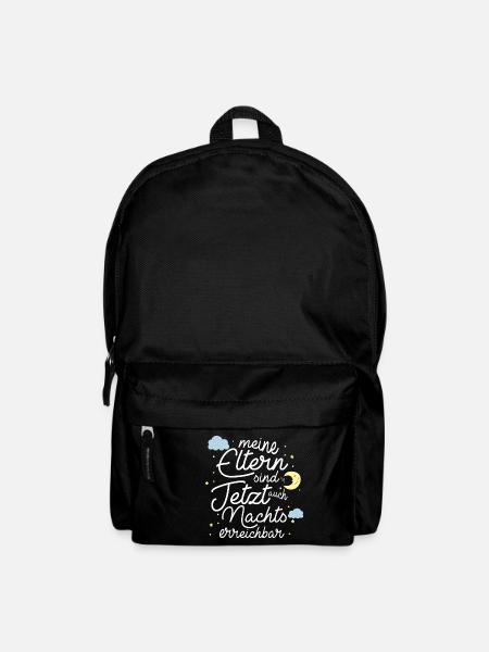 Nachtaktiv baby kleinkind schlaflos Eltern witzig - Rucksack - Schwarz