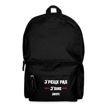 J'peux pas Juriste cadeau noël - Sac à dos - noir - Devant