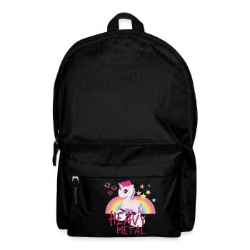 Heavy Metal Unicorn Gift Glitter Horses - Backpack - black - Front