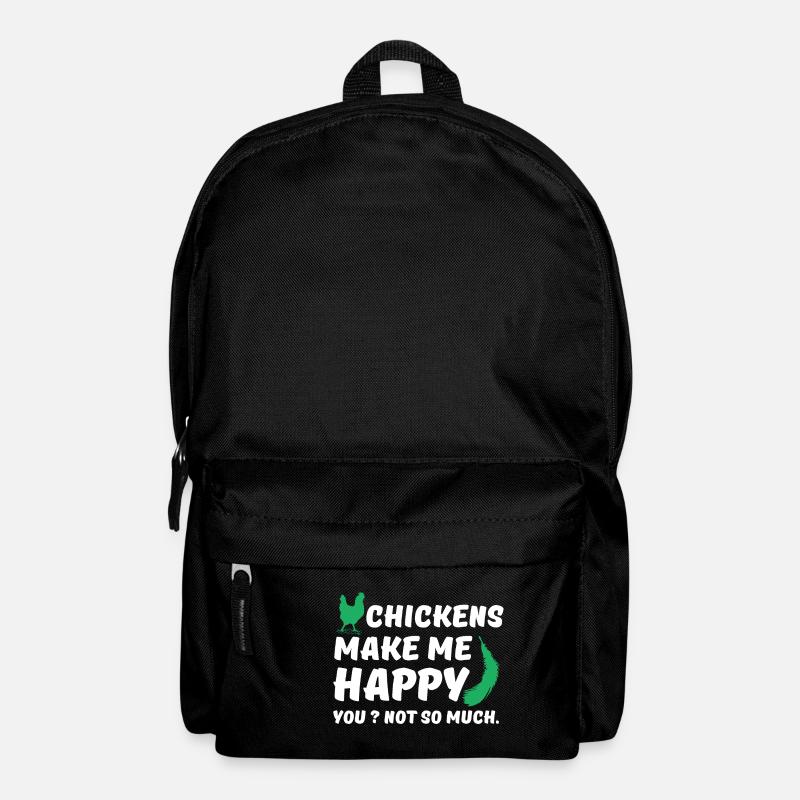 Chickens make me happy - Rucksack - Schwarz