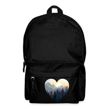 Liebe die Natur. Berge, Wald, Camping Geschenk - Rucksack - Schwarz - Vorne