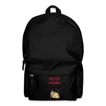 Different but best friends - Katze & Hund - Backpack - black - Front