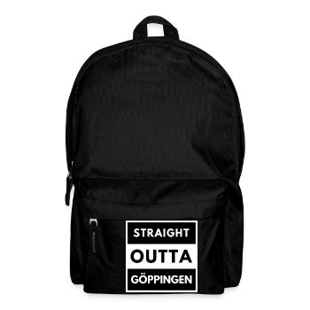 STRAIGHT OUTTA GÖPPINGEN - Rucksack - Schwarz - Vorne
