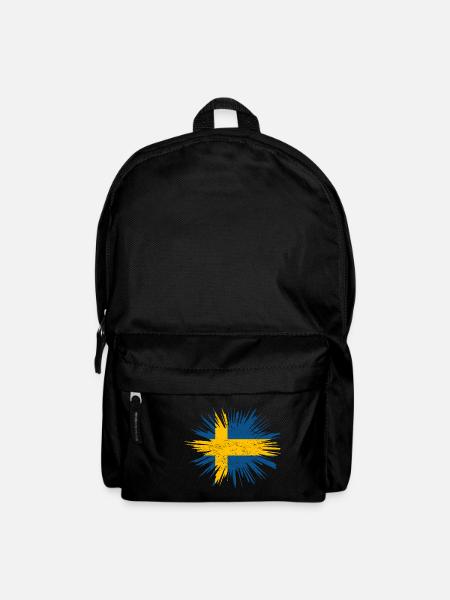 Geschenk Splatter Land Roots Schweden - Rucksack - Schwarz