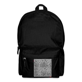 Labyrinth Rätsel - Rucksack - Schwarz - Vorne