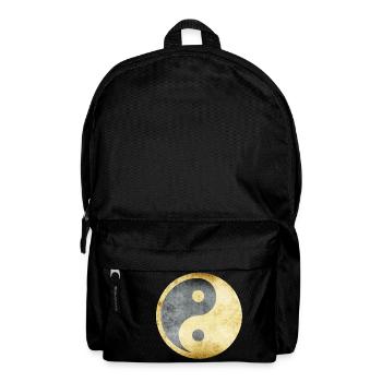 yoga yin yang gold silber - Rucksack - Schwarz - Vorne