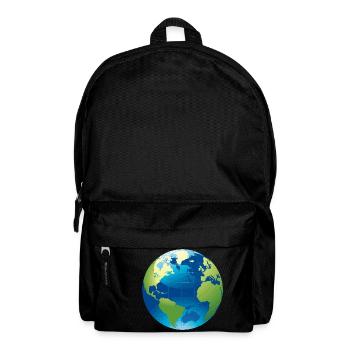 Globus - Weltkugel - Rucksack - Schwarz - Vorne