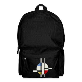 Kreis Rechtecke Abstrakt Modern Art - Rucksack - Schwarz - Vorne