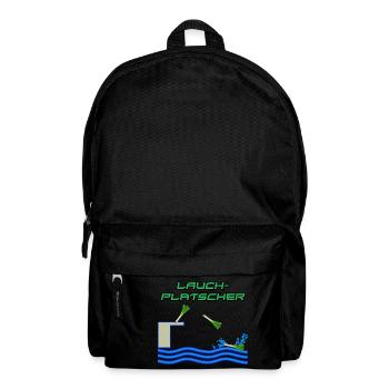 Lauchplatscher - Lustiges Wortspiel - Rucksack - Schwarz - Vorne