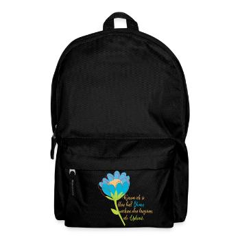Blumen wachsen langsamer als Unkraut - Rucksack - Schwarz - Vorne