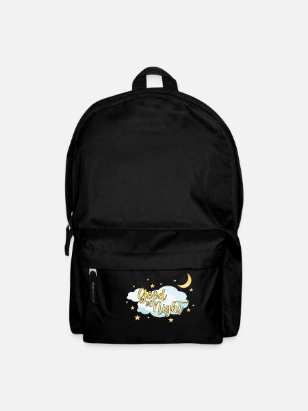 Gute Nacht Schlaf T shirt mit Mond und Sternen - Rucksack - Schwarz