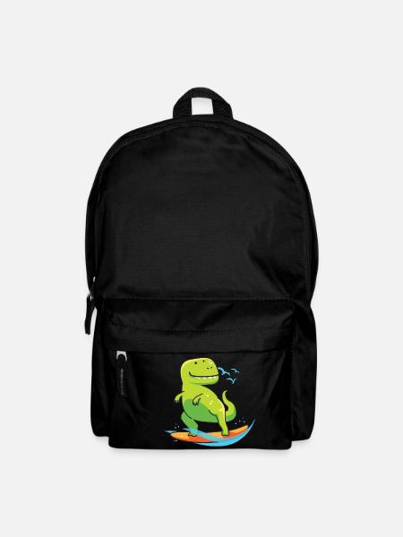 Surfing Dinousaur Holiday Shirt Geschenk - Rucksack - Schwarz