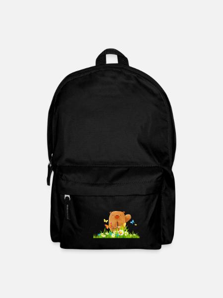 Ours doux idée cadeau dessin animé papillons - Sac à dos - noir