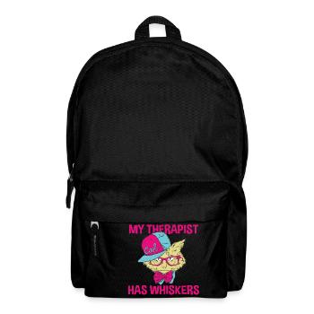 Funny My Therapist has whiskers poison - Backpack - black - Front