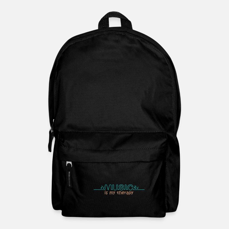 music is my therapy - Music is my therapy - Backpack - black