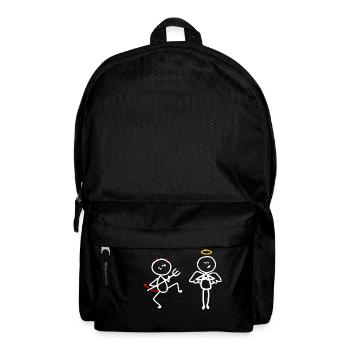 Ange diable dieu religion drôle contraires - Sac à dos - noir - Devant