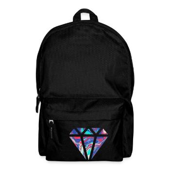 Schlichtes buntes Diamanten Design/Symbol - Rucksack - Schwarz - Vorne