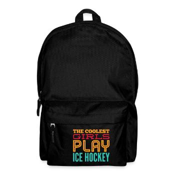 Les filles les plus cool jouent au hockey sur glace - cadeau - Sac à dos - noir - Devant