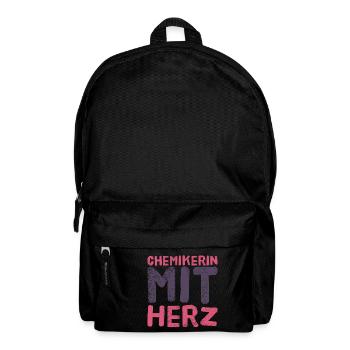Chimiste avec coeur - la chimie est un grand cadeau - Sac à dos - noir - Devant