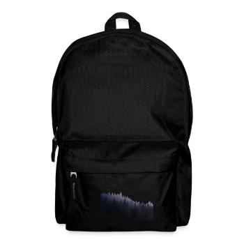 Bär Wald Natur - Geschenk - Rucksack - Schwarz - Vorne