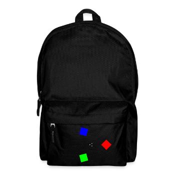 Art abstrait - Design rectangle coloré - Sac à dos - noir - Devant